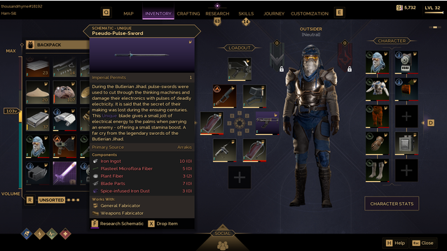 dune awakening unique schematics guide